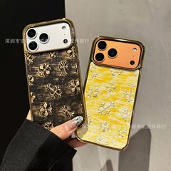 电镀高级感潮牌手机保护壳适用iPhone17Promax轻奢欧美苹果手机壳