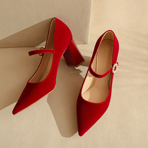 Fufhao Pointed Toe Stiletto Heel Women's Spring Autumn Single Shoes  Fashion Wedding Shoes bridesmaid shoes party shoes