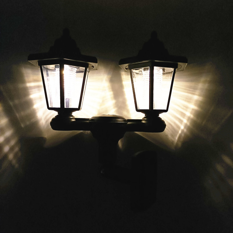 Fábrica suministra luz solar LED de pared de inducción césped patio villa decoración hexagonal paisaje jardín luz exterior