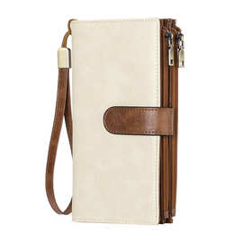 GOIACII新款女士长款钱包RFID多功能女式钱夹欧美三折手拿包现货