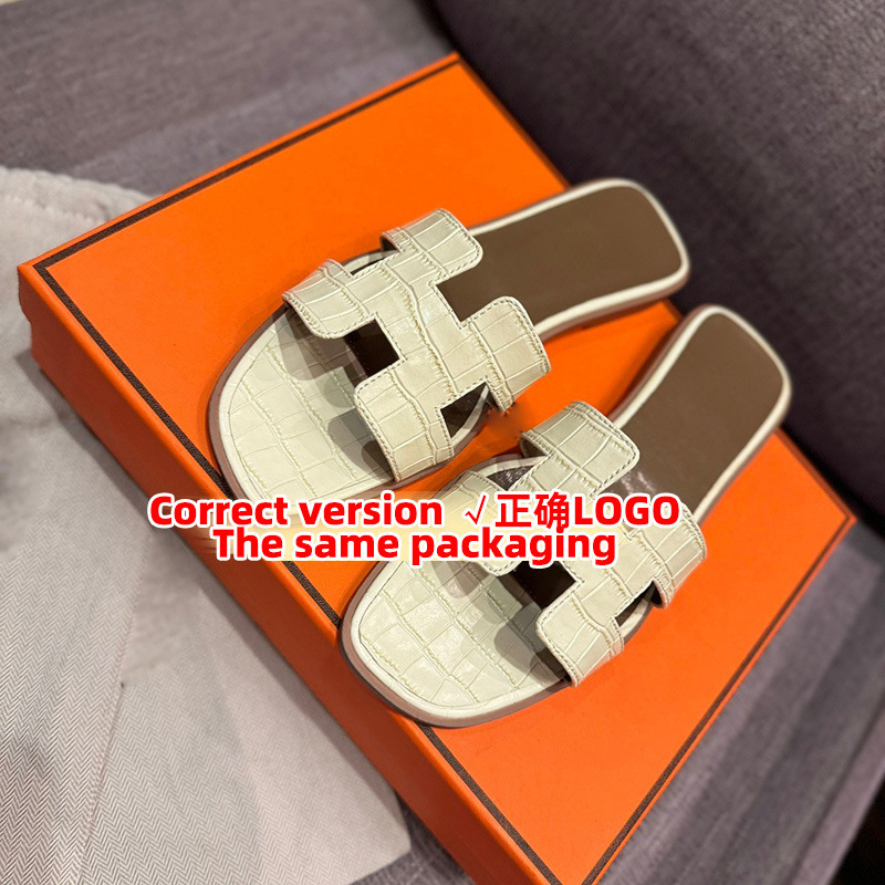 Export Cross-Border Foreign Trade H-Shaped Slippers for Women, Summer Outdoor Wear, Flat Bottom, Stone Pattern, Crocodile Pattern, Casual Vacation Style H Sandals Export Cross-Border Foreign Trade H-Shaped Slippers for Women, Summer Outdoor Wear, Flat Bottom, Stone Pattern, Crocodile Pattern, Casual Vacation Style H Sandals