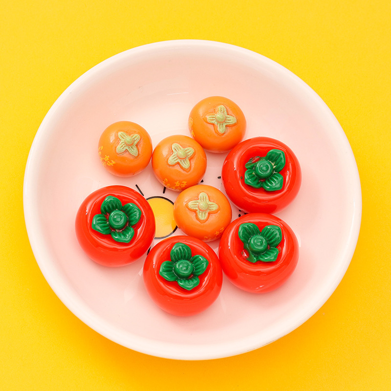 仿真迷你食玩柿子奶油胶diy手机壳发夹冰箱贴钥匙扣树脂配件批发|undefined