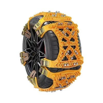 Tire snow chain sedan SUV universal car - c-one-piece-black-red-and-yellow-colors-randomly