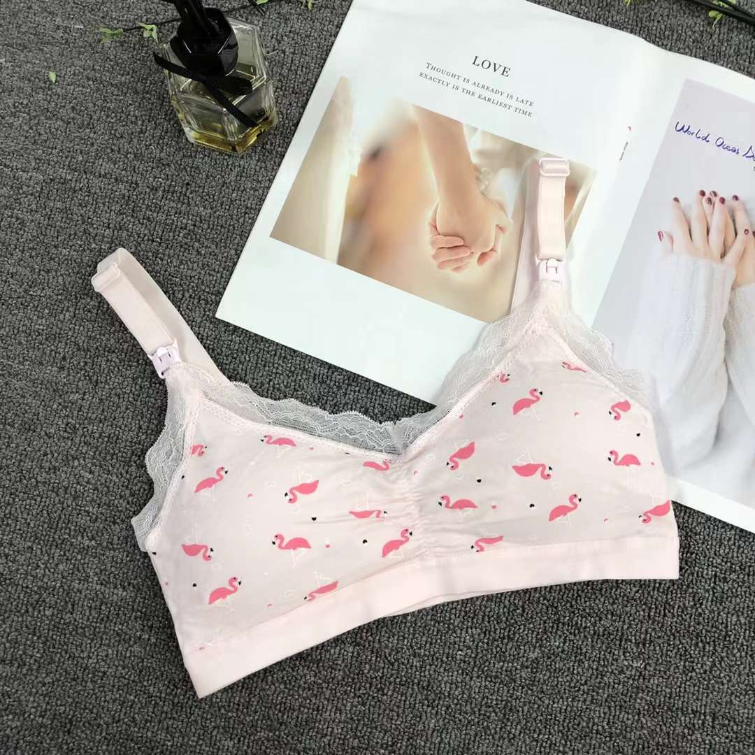 La hebilla delantera de las mujeres embarazadas sujetador de enfermería sin costuras de enfermería empuja hacia arriba anti-flacidez sujetador de taza grande ropa interior de enfermería taza delgada