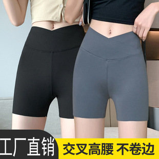 Shark Pants Women's Summer Thin Outer Wear Slim Fit Tummy Control Butt Lift Safety Shorts Seamless Anti-Exposure Yoga Pants
