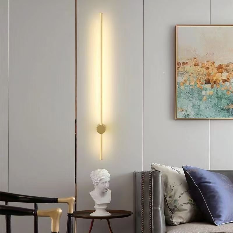 Lámpara de pared larga moderna simple cama dormitorio sala de estar pasillo linterna de pared lineal transfronteriza explosión lámparas al por mayor