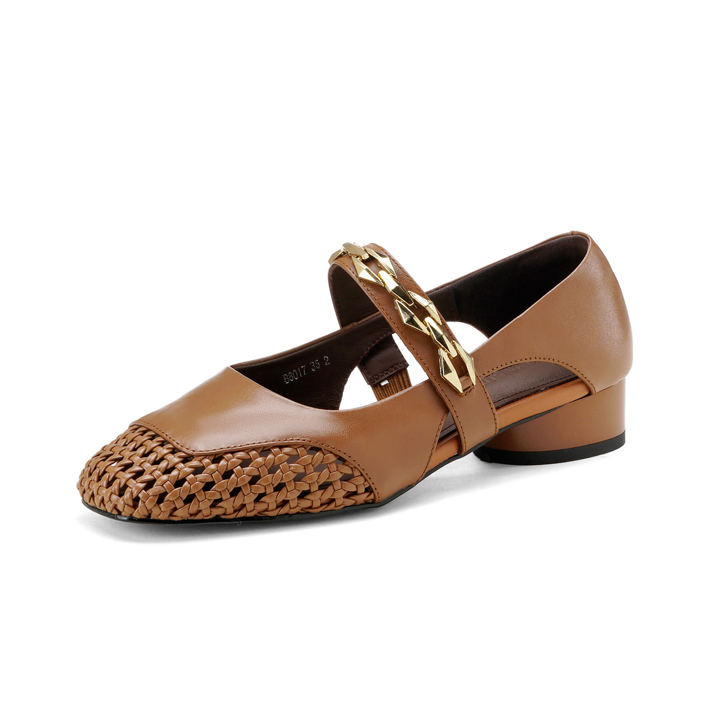 Sandal nữ gót thấp mũi hở quai ngang đế xuồng cỡ lớn 33–43 — đen