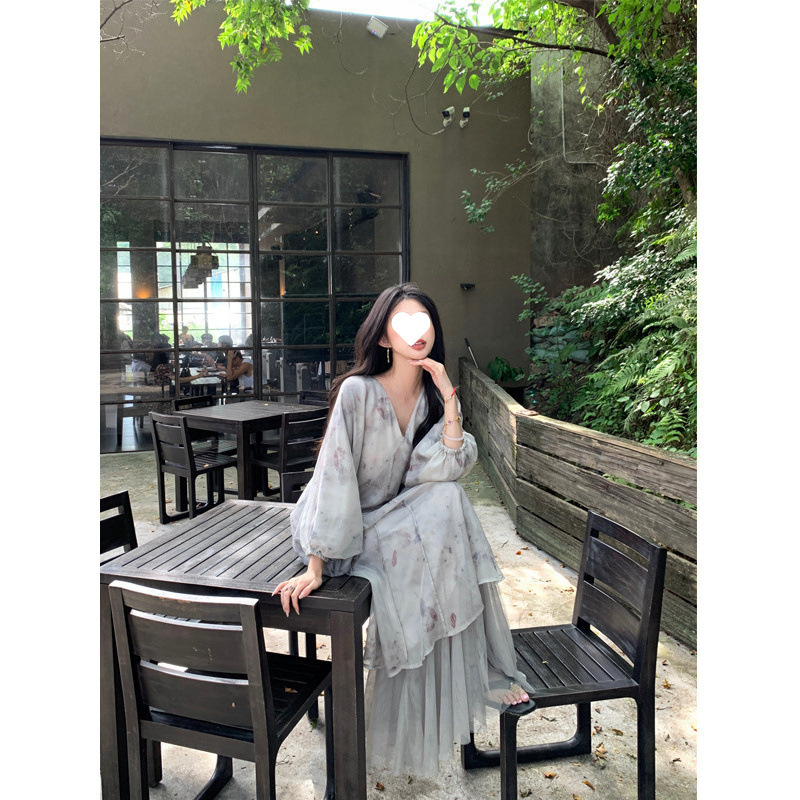 JUEMEI |2025巨好看的夏装薄纱连衣裙女宴会新中式禅意风长裙子|undefined