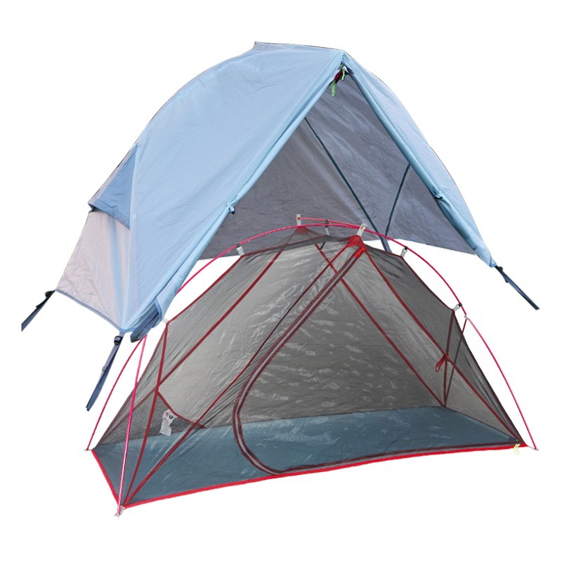 Acampar al aire libre tienda de campaña individual plegable portátil de aleación de aluminio mosquitera resistente a la intemperie UV carpa de pesca