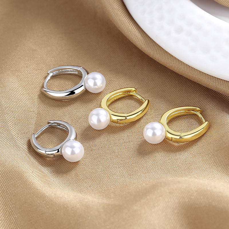 Daily Occasion Imitation Pearl, Copper Material 1 Pair Ig Style U Shape Imitation Pearl Copper Earrings