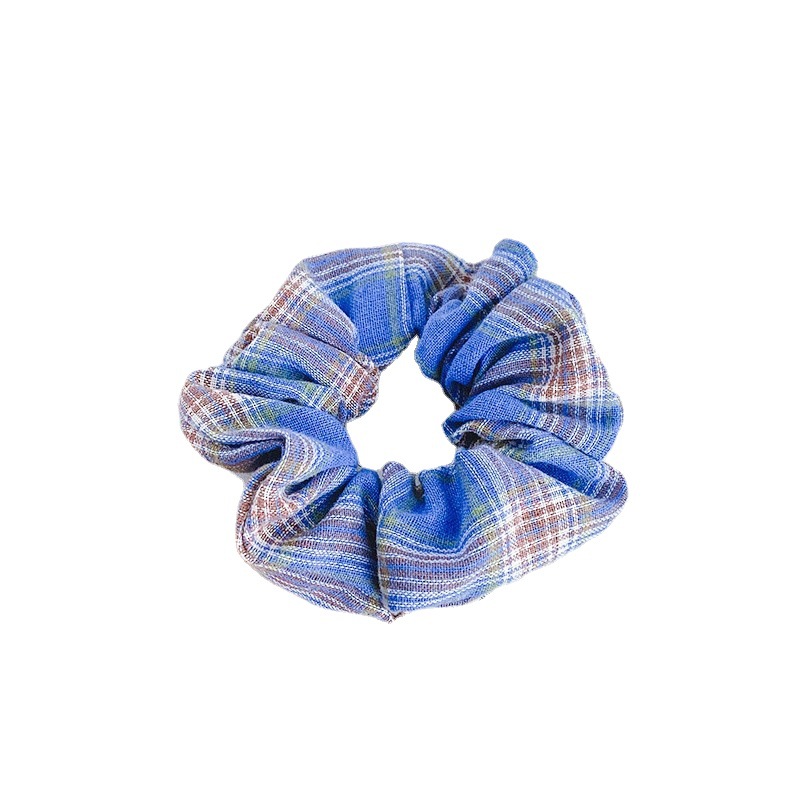 Estrellas con el mismo anillo de cabello de intestino grande estricado de moda simple dulce y elegante cuerda de cabello de dama de alta elástica cuerda de cabeza universal