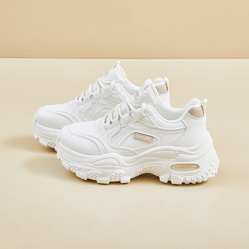 Zapatillas Urbanas de Suela Gruesa para Mujer de PU y Caucho Térmicas para Día a Día