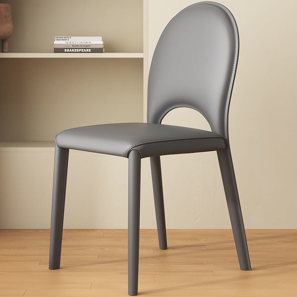 silla de comedor de estilo crema estilo minimalista mesa de comedor de hotel taburete de respaldo de diseño modelo silla de cuero de silla