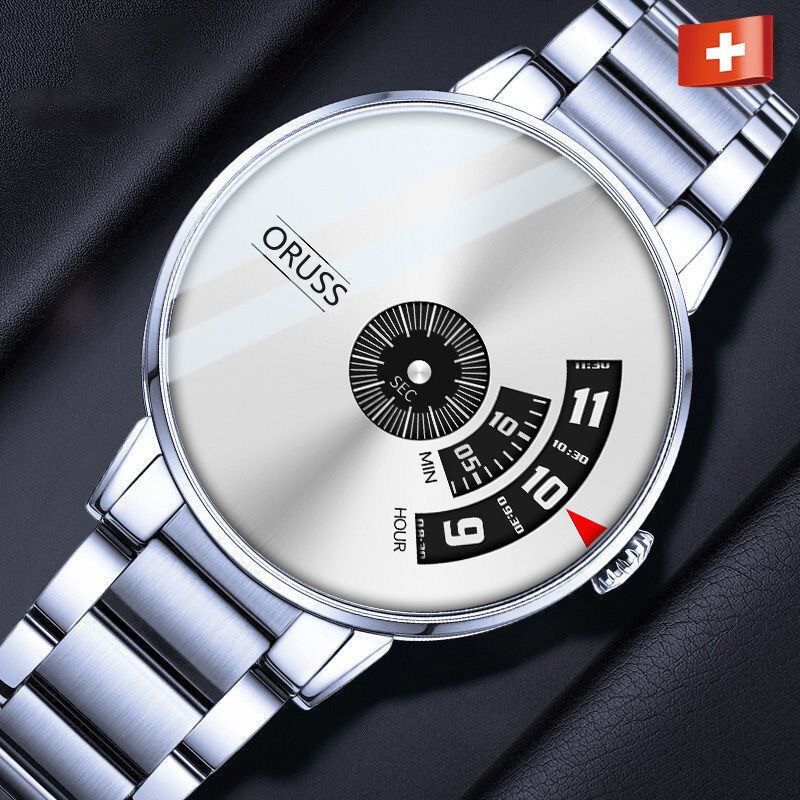 Daily Occasion Quartz Movement Solid Color Pattern Men'S Gender Casual Style Casual Solid Color Single Folding Buckle Quartz Men's Watches