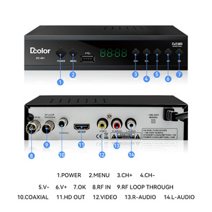 Factory Korean Set-Top Box Dvb-T2 Terrestrial Digital Receiver 1080P Software and Hardware Customized Tv Box