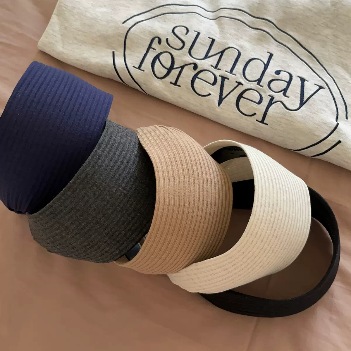 易梦玲同款复古针织坑条加宽发箍遮发缝增高颅顶防滑发卡压发饰带