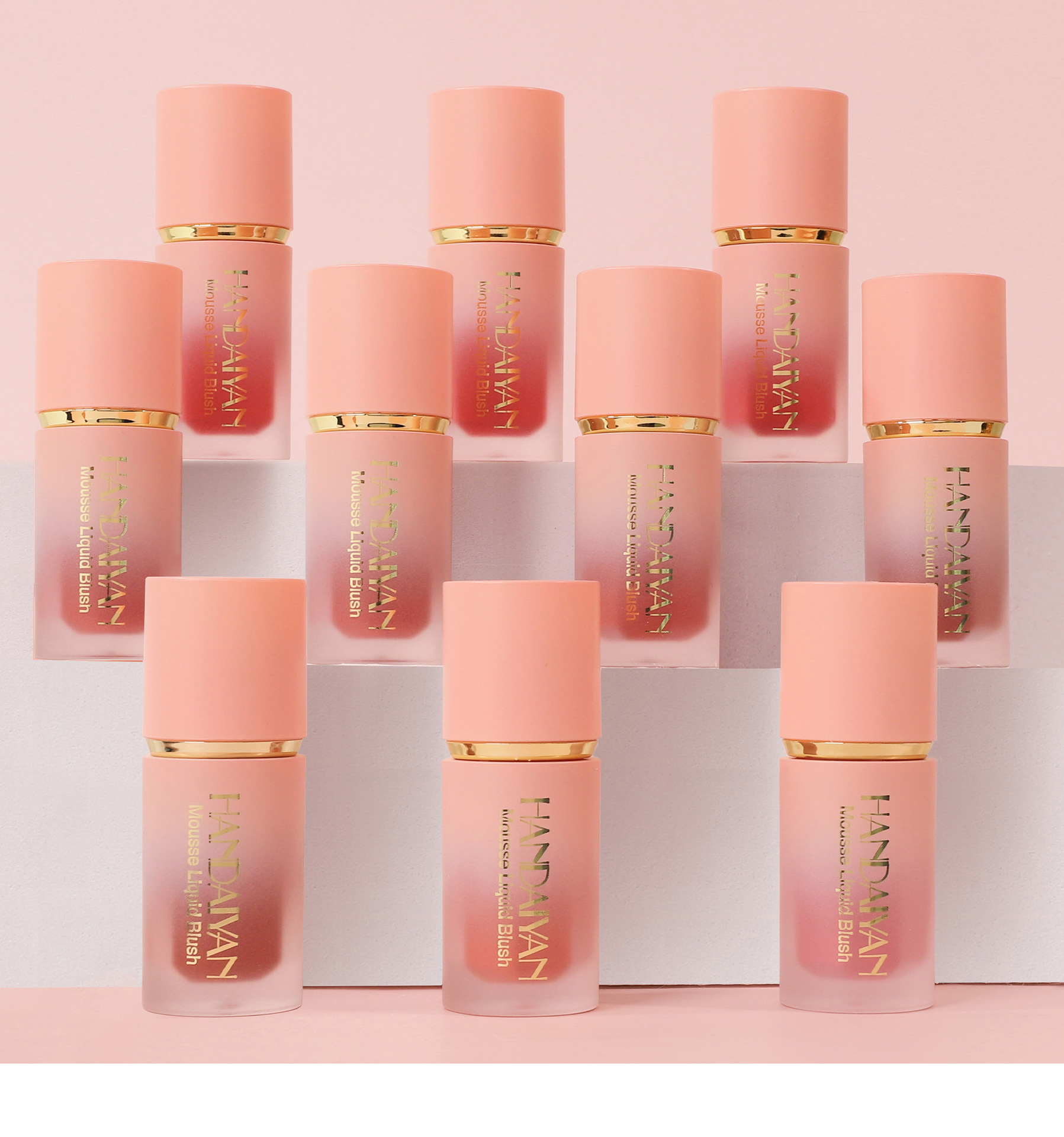 Cross-border liquid blush Contouring HANDAIYAN Natural Modification Easy to color matte Blush Liquid Blush Blush undefined