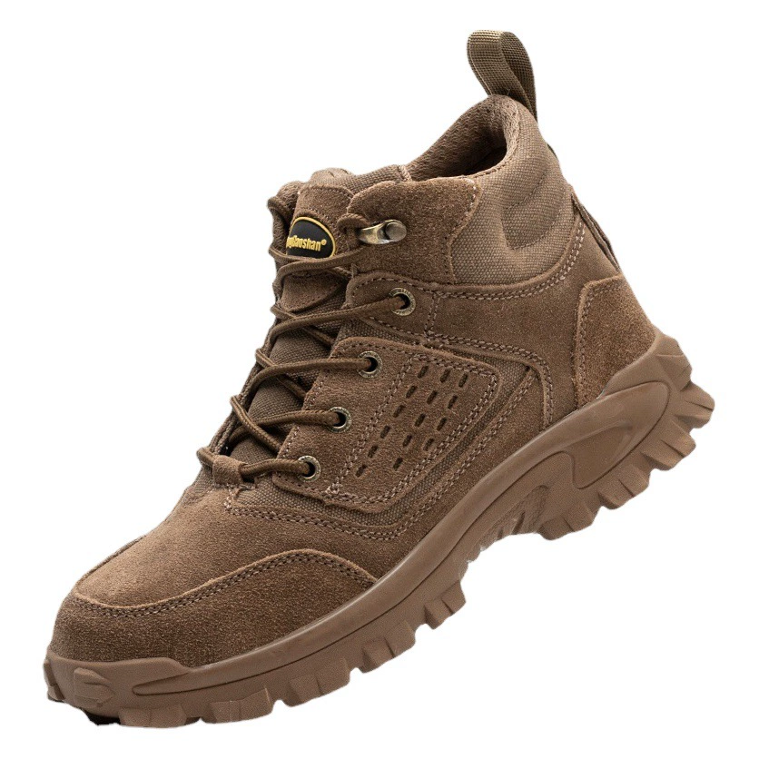 Мужские защитные ботинки, противоударные и противопрокольные, зимние, на флисовой подкладке, хлопковые, износостойкие, с мягкой подошвой, для сварочных работ, удобные для длительной работы стоя.