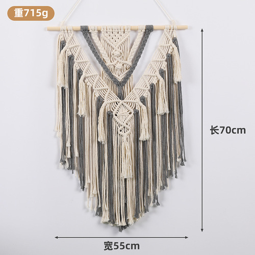 European Bohemian style handmade woven tapestry fringe hollow wall hanging home art living room decoration wall ornament