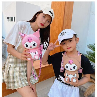 Cartoon children's bag coolemi silicone mobile phone bag cute sweet girl mobile phone bag maid girl heart Girl Single