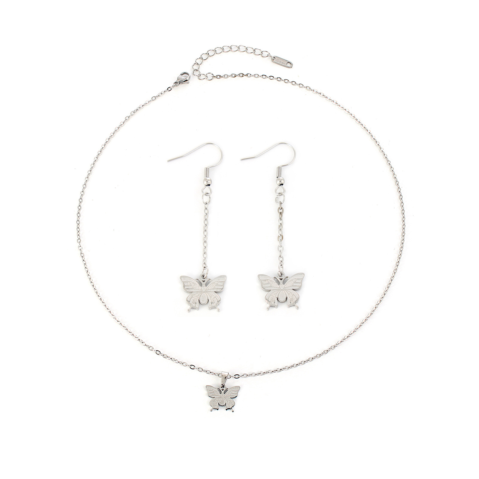 Fashion Butterfly Stainless Steel Plating Pendant Necklace