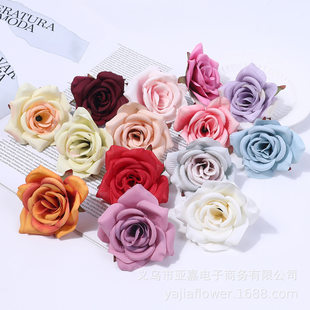 Rose artificial flower high-end realistic wedding flower scene layout diy material artificial flower artificial flower decoration