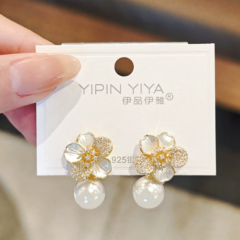 Серьги (YIPIN YIYA) 925 серебряные сережки-крючки с золотым покрытием, закрученный дизайн, легкие 0.01 кг