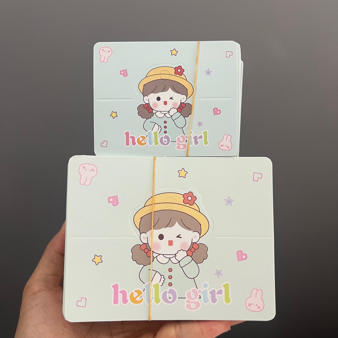 超大14cm可爱对折卡头大发饰抓夹包装吊牌娃娃玩具挂卡卡片卡片