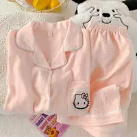 Hellokitty пижамы Hello Kitty, летние женские шорты с короткими рукавами, тонкая летняя милая и милая домашняя одежда с героями мультфильмов