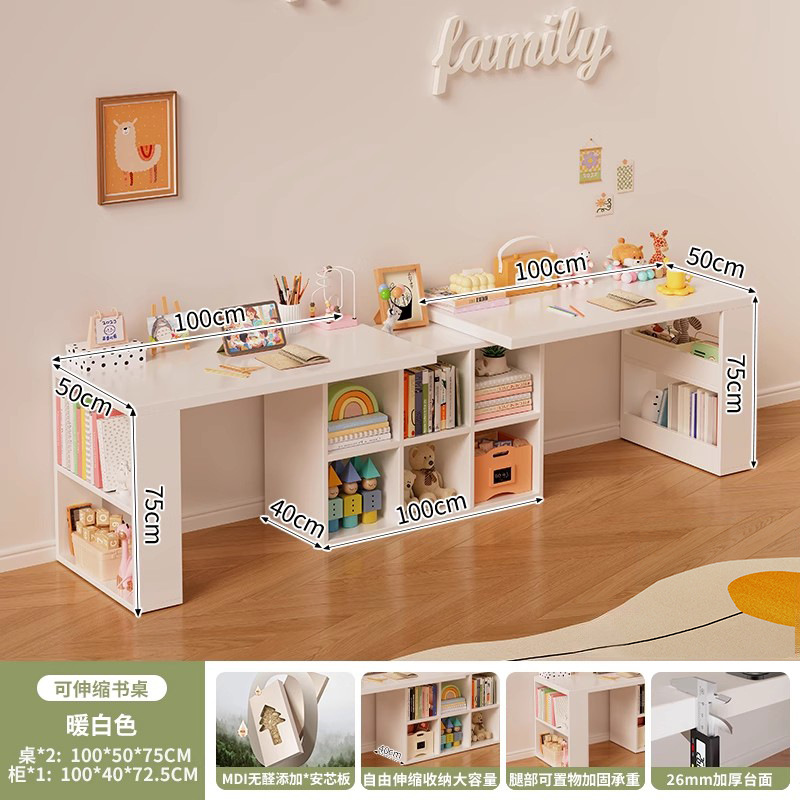 Escritorio de madera maciza para niños