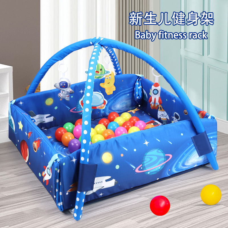 YRB婴儿健身架爬爬垫 新生儿抓握训练游乐园宝宝围栏游戏毯