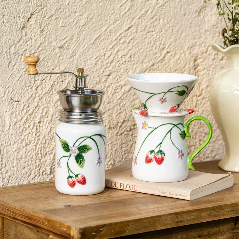 Керамическая клубника, измельчитель кофе, воронка, набор