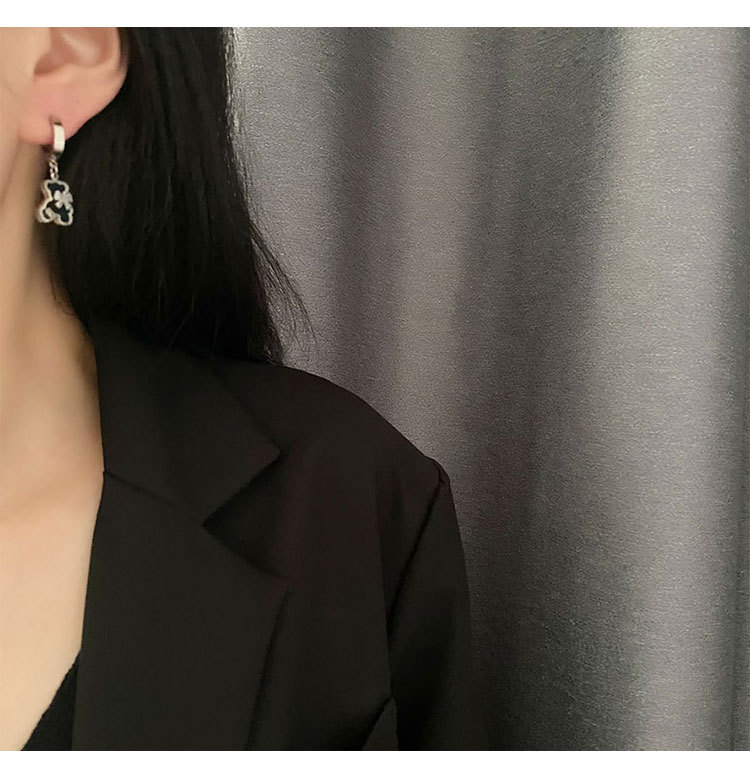 Fashion Bear Titanium Steel Plating Drop Earrings 1 Pair