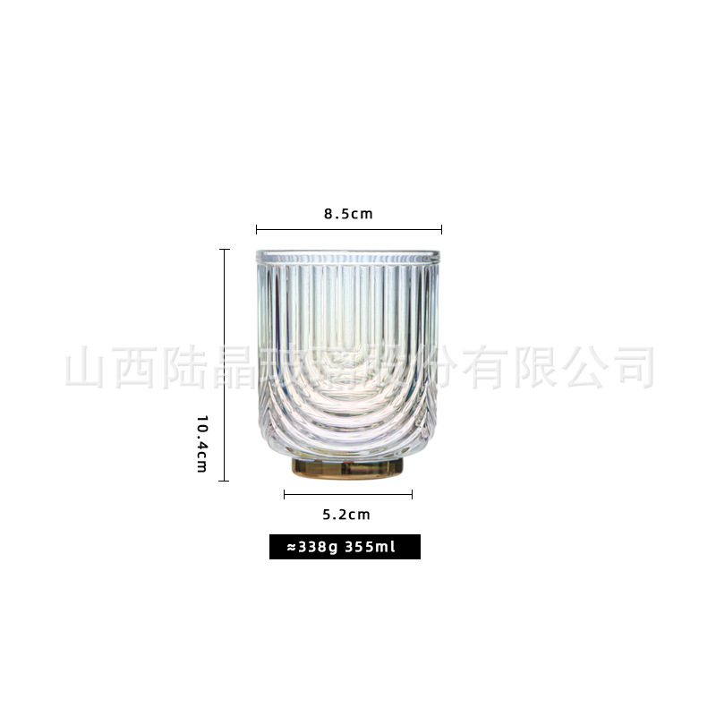 Japón en forma de U taza de vidrio galvanizado en taza de café de viento casera bebida de jugo taza al por mayor