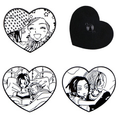 動漫女孩胸章合金滴油胸針徽章跨境外貿熱銷服裝背包飾品配飾別針