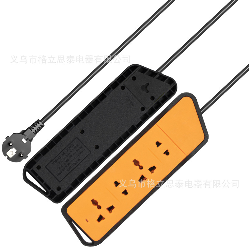 跨境专供国际通用孔插线板家用接线电源插座多功能桌面插排排插