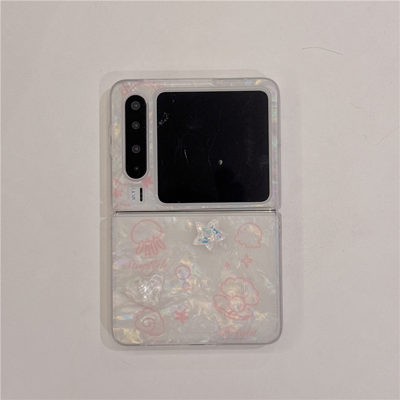 韓国風立体クラゲパール携帯電話ケースは、Huawei purax P60 Xiaomi mixflip 80% off スタックケースに適しています。|undefined