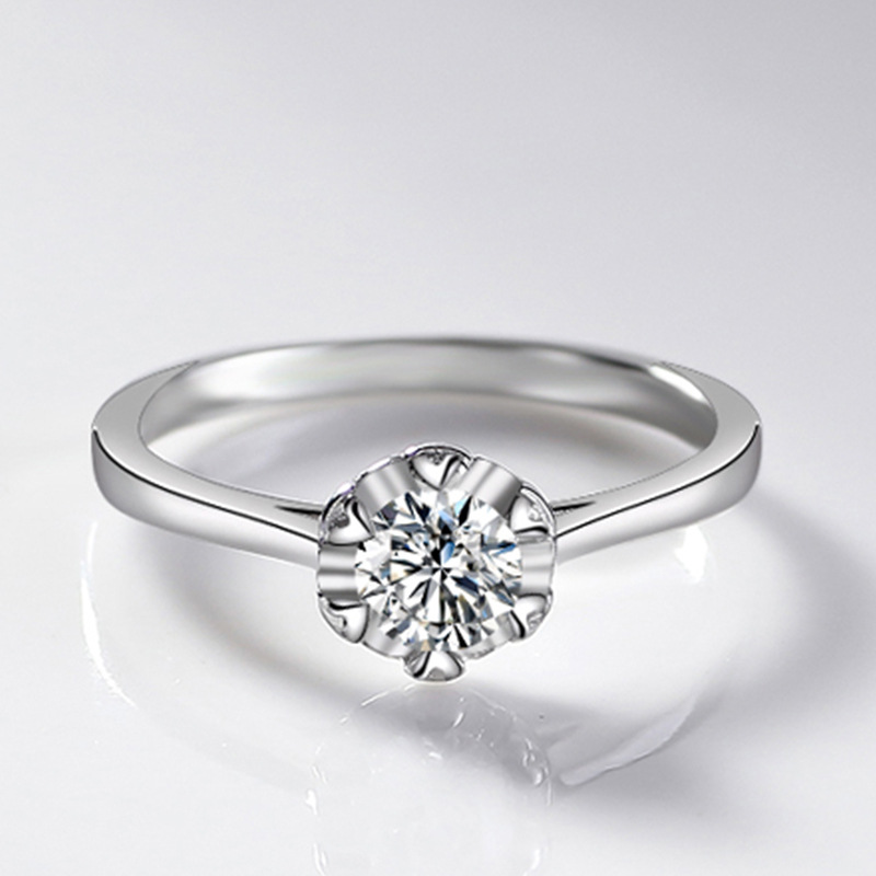 Fashion Flower Copper Plating Zircon Rings 1 Piece