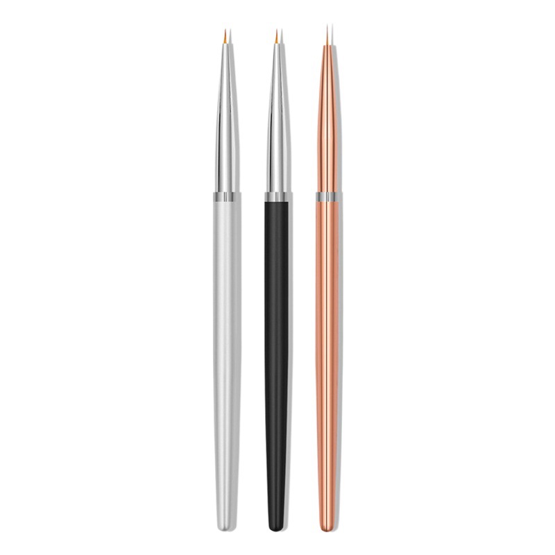 Cruz-frontera Caliente 3 Unids rosa de oro pluma de dibujo de metal titular de la pluma de uñas de pintura de la pluma gancho pluma de dibujo de línea traje