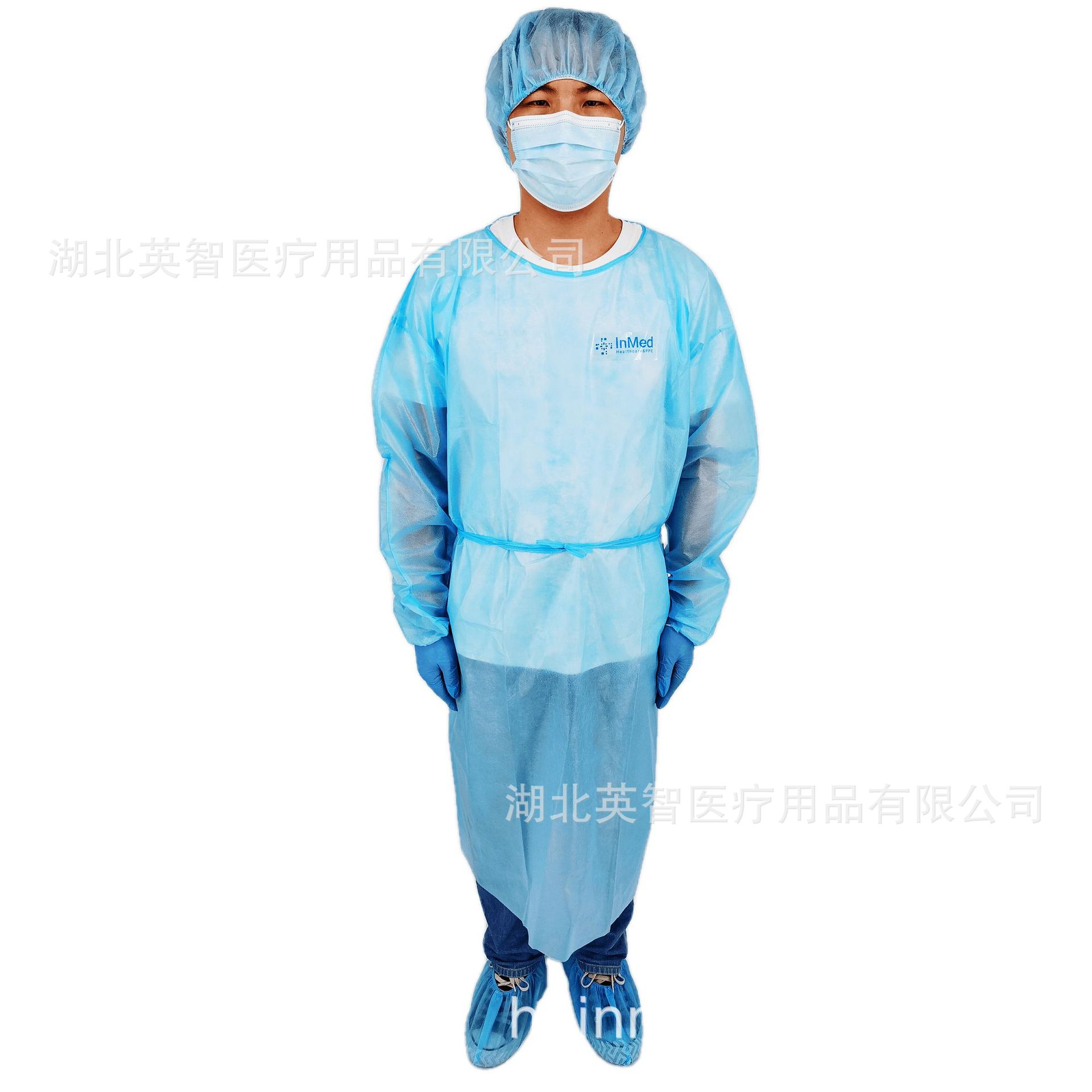 一次性无纺布隔离衣 反穿式病人服 隔离探视服厂家货源