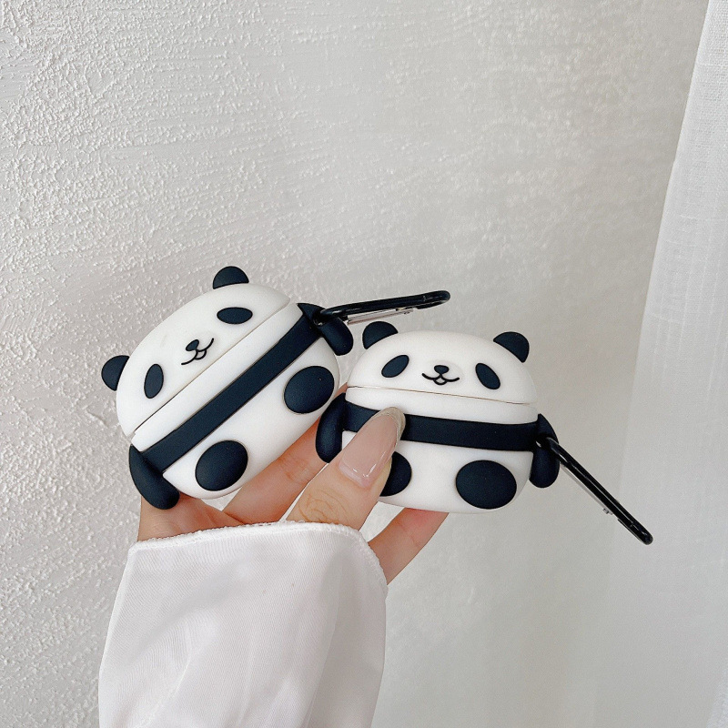 The New Protective Case Is Suitable for AirPods Earphone Cases. Cute Panda Pvc Bluetooth Earphone Protective Case The New Protective Case Is Suitable for AirPods Earphone Cases. Cute Panda Pvc Bluetooth Earphone Protective Case