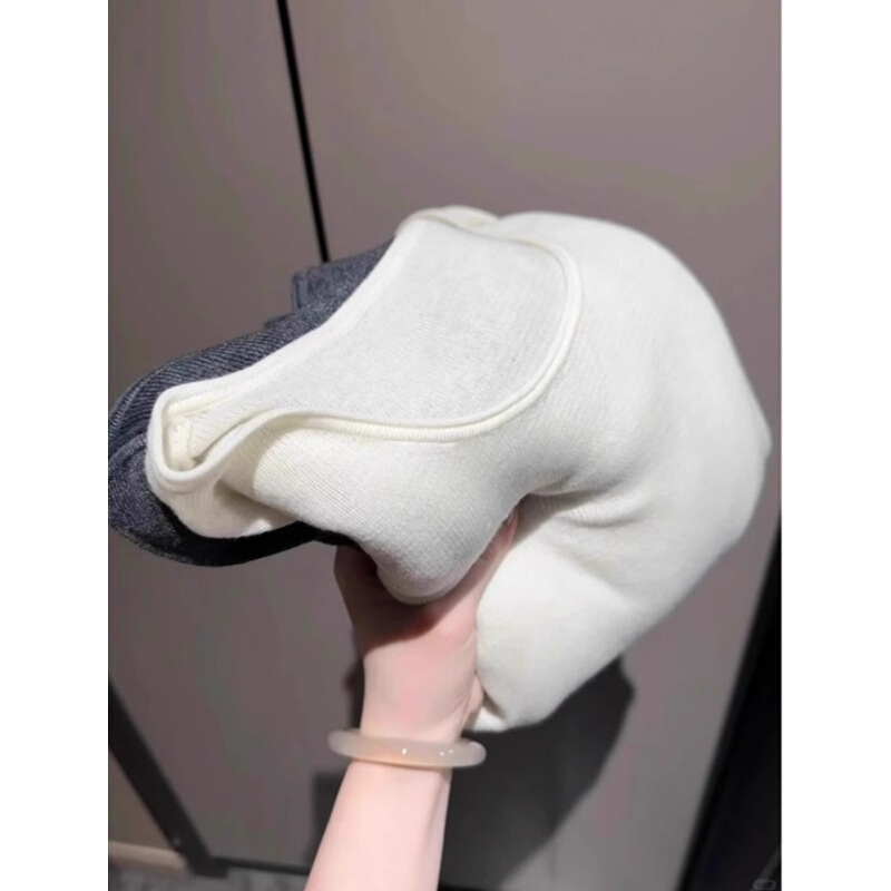 Curled Low Neck Pure Desire Style Slim-fit Base Top Women's Autumn and Winter Slimming Short Knitted Sweater