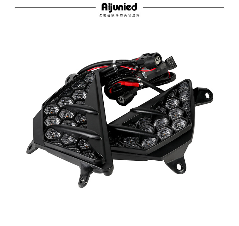 Suitable for Kawasaki Ninja 650 Zx25R Zx4R Motorcycle Turn Signal Led Honeycomb Signal Light Rearview Mirror