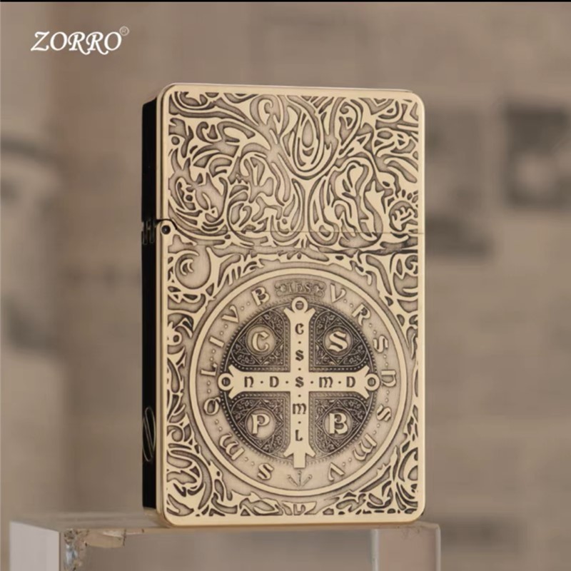 新型ゾロ ゾロ 灯油ライター 純銅彫刻 限定版 ピクシー 唐草模様 コンスタン防風 ZL8 原銅|undefined