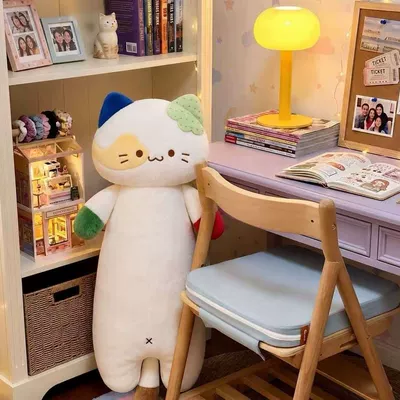 white cat stuffed toy, Qixi – Oyuncaq yastıqlar