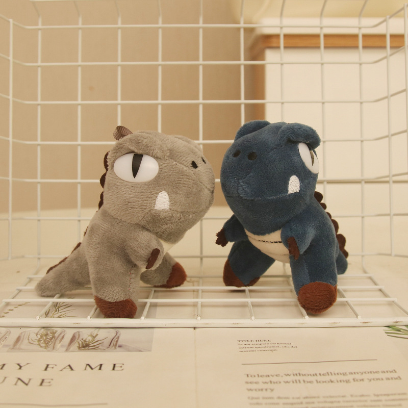 Lv Xiaoyu mismo estilo Tyrannosaurus rex llavero peluche dinosaurio muñeca mochila escolar gran colgante joyería colgante coreana mujer