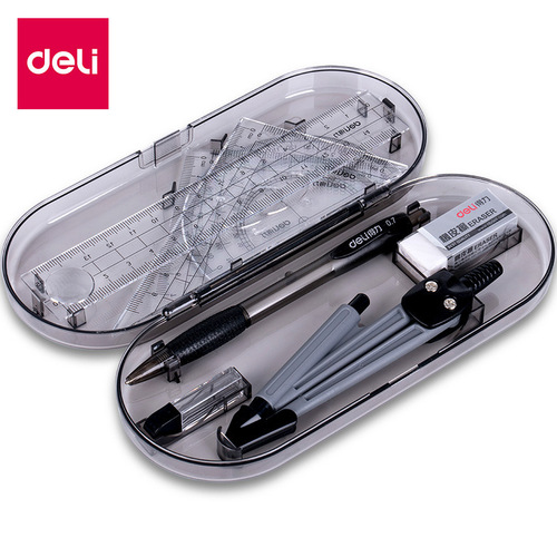Deli stationery 9591 student drawing set drawing geometric figures compass ruler set student stationery set ruler