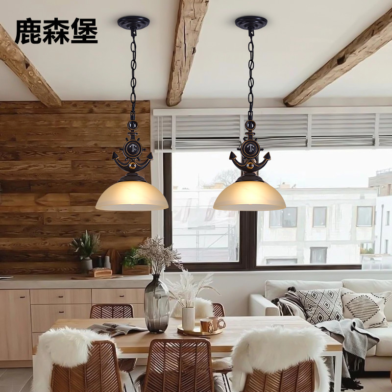 Cruzar la frontera especial de la lámpara de la asanta americana retro restaurante pasillo lámpara de araña de resina Bar cubierta colgante creativo
