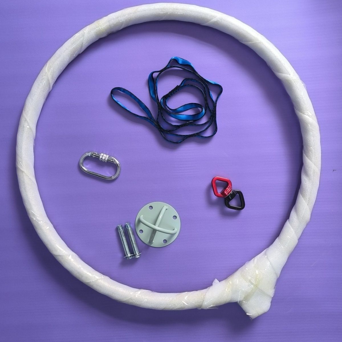 Dance Ring Set of Hanging Rings Fitness Ring Aerial Stainless Steel Yoga Hanging Ring Aerial Accessories Rotating Gymnastics