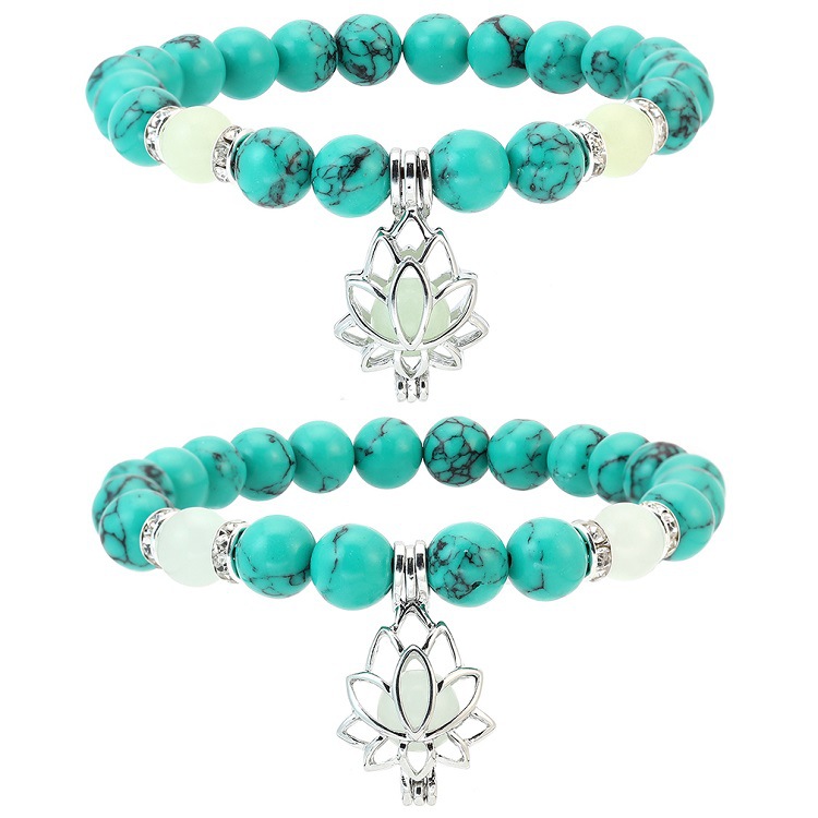 25g Weight Bracelets Classification 1 Piece Quantity Holiday, Daily Occasion Alloy, turquoise Material Flower Pattern Men's Gender Beaded Design Retro Style Retro Flower Alloy Turquoise Beaded Men's Bracelets Men Beaded Bracelets 1